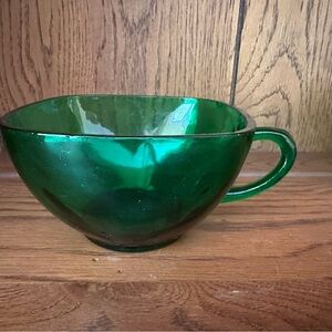 Anchor Hocking Green Glass Mug set of 2